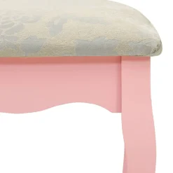 vidaXL Kaptafelset met kruk 75x69x140 cm paulowniahout roze