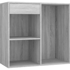 vidaXL Kaptafelset met LED's bewerkt hout grijs sonoma eikenkleurig