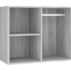 vidaXL Kaptafelset met LED's bewerkt hout grijs sonoma eikenkleurig