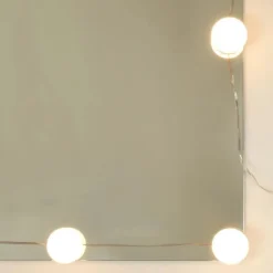vidaXL Kaptafelset met LED's bewerkt hout betongrijs