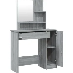 vidaXL Kaptafelset 86,5x35x136 cm grijs sonoma