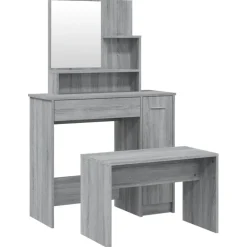vidaXL Kaptafelset 86,5x35x136 cm grijs sonoma