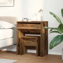 vidaXL Kaptafel 2 st Oud Hout 60 x 40 x 75 cm Bewerkt hout