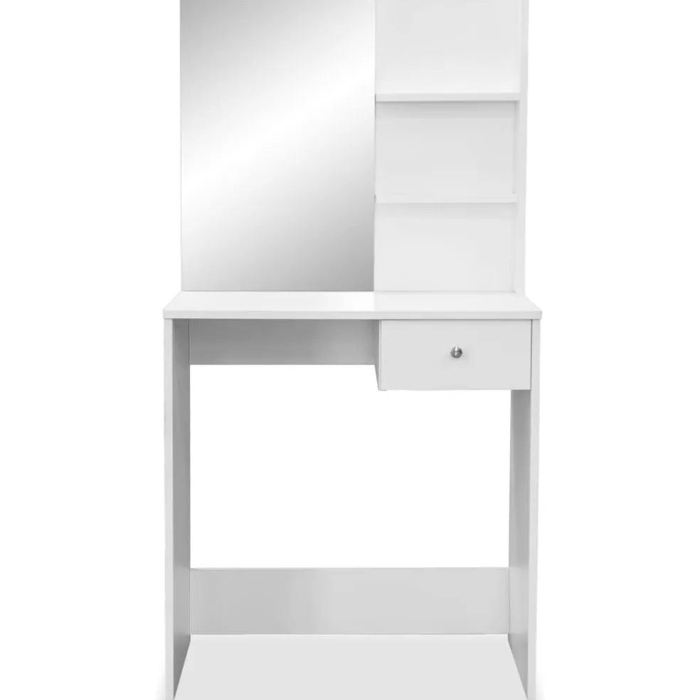 vidaXL Kaptafel 75x40x141 cm bewerkt hout wit
