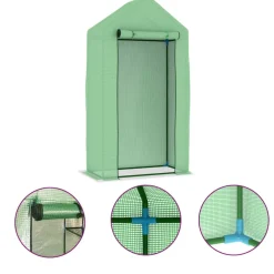 vidaXL Kas met stalen frame 0,5 m² 1x0,5x1,9 m