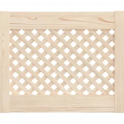 vidaXL Kastdeuren met latwerk 2 st 49,5x39,5 cm massief grenenhout