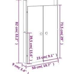 vidaXL Kastdeurtjes voor buitenkeuken MEPPEL 2 st 50x9x82 cm grenenhout