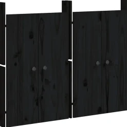 vidaXL Kastdeurtjes voor buitenkeuken MEPPEL 2 st 50x9x82 cm zwart