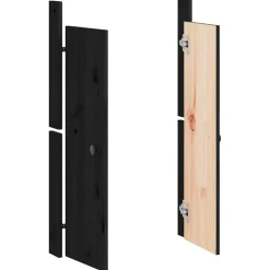 vidaXL Kastdeurtjes voor buitenkeuken MEPPEL 2 st 50x9x82 cm zwart