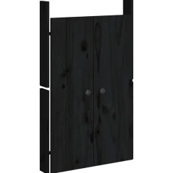 vidaXL Kastdeurtjes voor buitenkeuken MEPPEL 2 st 50x9x82 cm zwart
