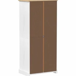 vidaXL Kasten met lade Wit 76 x 50 x 170 cm Massief grenenhout