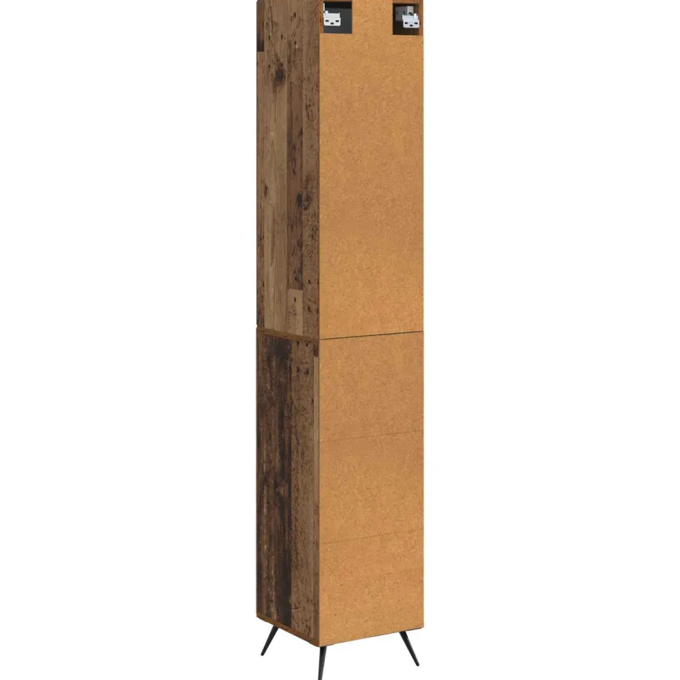 vidaXL Kastenset 2 st 34,5 x 34,5 x 90 cm Bewerkt hout Oud hout