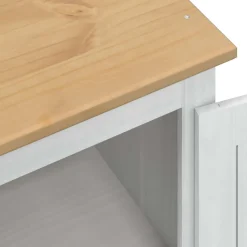 vidaXL Kasten Wit 76 x 50 x 170 cm Massief grenenhout