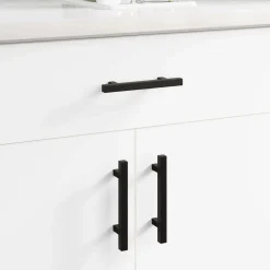 vidaXL Kasthandgreep 2 st Zwart 150 x 12,3 x 35,2 mm Roestvrij staal