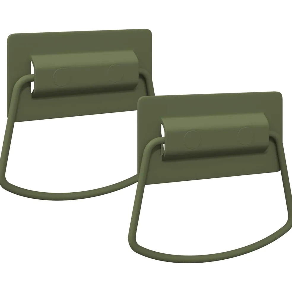vidaXL Kast Handvatten 2 st Olijf Groen 85 x 45 mm Metaal