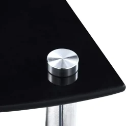vidaXL Kastje 4-laags 30x30x100 cm gehard glas zwart