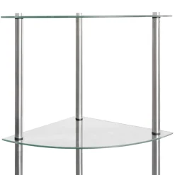 vidaXL Kastje 6-laags 30x30x160 cm gehard glas transparant