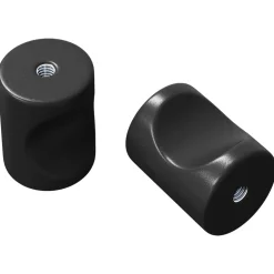 vidaXL Kastknop 2 st Zwart 18 x 23 mm IJzer