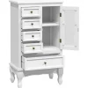vidaXL Kast met 5 lades en 2 planken wit