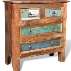 vidaXL Kast met 4 lades massief gerecycled hout
