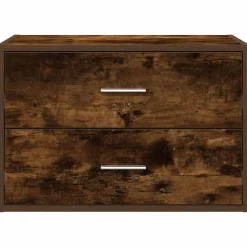 vidaXL Kast met 2 lades 60x31x40 cm bewerkt hout gerookt eikenkleurig
