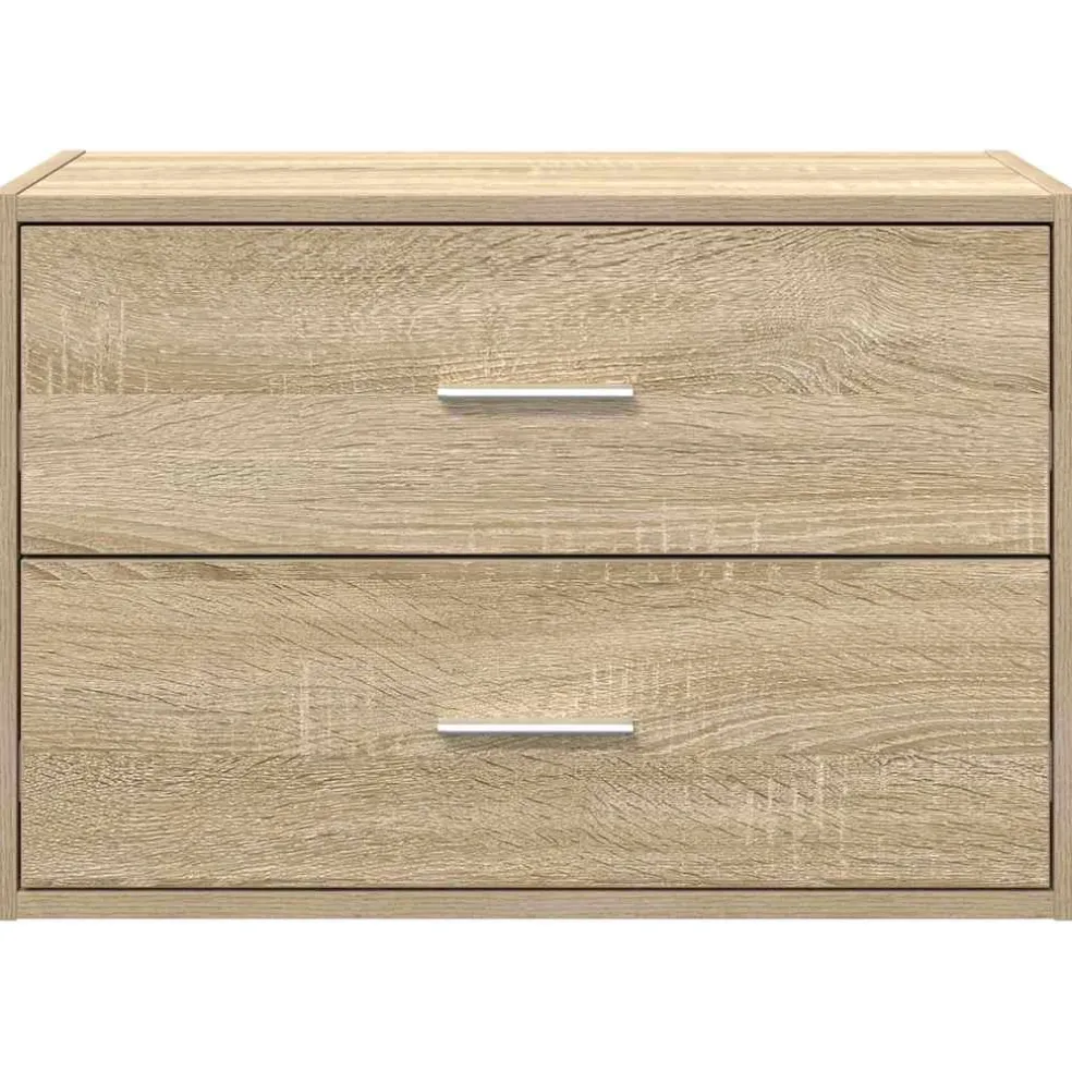 vidaXL Kast met 2 lades 60x31x40 cm bewerkt hout sonoma eikenkleur