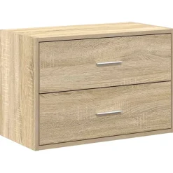 vidaXL Kast met 2 lades 60x31x40 cm bewerkt hout sonoma eikenkleur