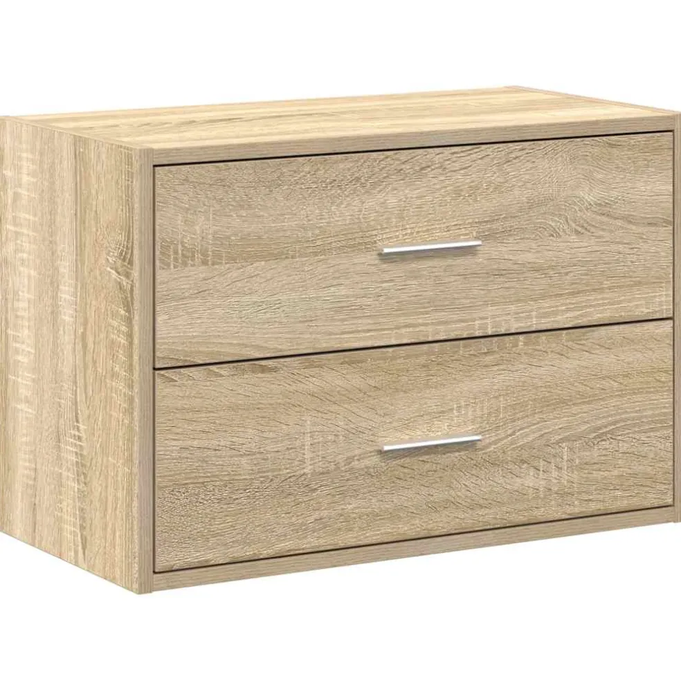 vidaXL Kast met 2 lades 60x31x40 cm bewerkt hout sonoma eikenkleur