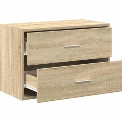 vidaXL Kast met 2 lades 60x31x40 cm bewerkt hout sonoma eikenkleur