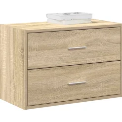 vidaXL Kast met 2 lades 60x31x40 cm bewerkt hout sonoma eikenkleur