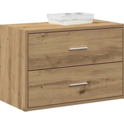 vidaXL Kast met 2 lades 60x31x40 cm bewerkt hout artisanaal eikenkleur