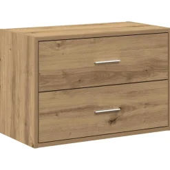 vidaXL Kast met 2 lades 60x31x40 cm bewerkt hout artisanaal eikenkleur