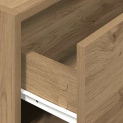 vidaXL Kast met 2 lades 60x31x40 cm bewerkt hout artisanaal eikenkleur