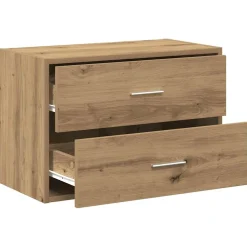 vidaXL Kast met 2 lades 60x31x40 cm bewerkt hout artisanaal eikenkleur