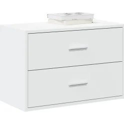 vidaXL Kast met 2 lades 60x31x40 cm bewerkt hout wit