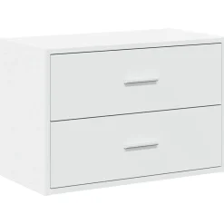 vidaXL Kast met 2 lades 60x31x40 cm bewerkt hout wit