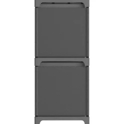 vidaXL Kast met 4 vakken met boxen 69x30x72,5 cm stof grijs