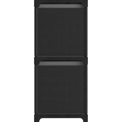 vidaXL Kast met 4 vakken met boxen 69x30x72,5 cm stof zwart