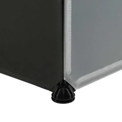 vidaXL Kast met 9 vakken modulair 109x36,5x143 cm zwart en wit