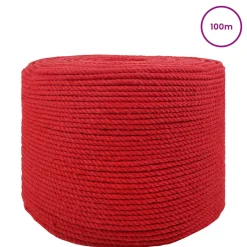 vidaXL Katoen Touw 2 st 2 mm 100 m Rood 100% Katoen