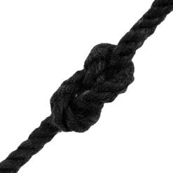 vidaXL Katoen Touw 2 st 2 mm 100 m Zwart 100% Katoen