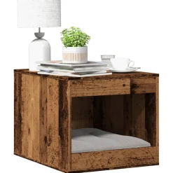vidaXL Kattenbakkast 47x59x42 cm bewerkt hout oud houtkleurig