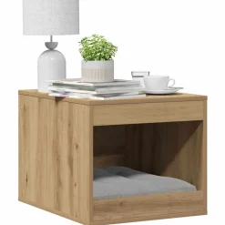 vidaXL Kattenbakkast 47x59x42 cm bewerkt hout artisanaal eikenkleurig