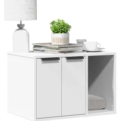 vidaXL Kattenbakkast 60x40x40 cm bewerkt hout wit