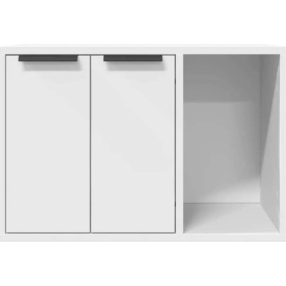 vidaXL Kattenbakkast 60x40x40 cm bewerkt hout wit