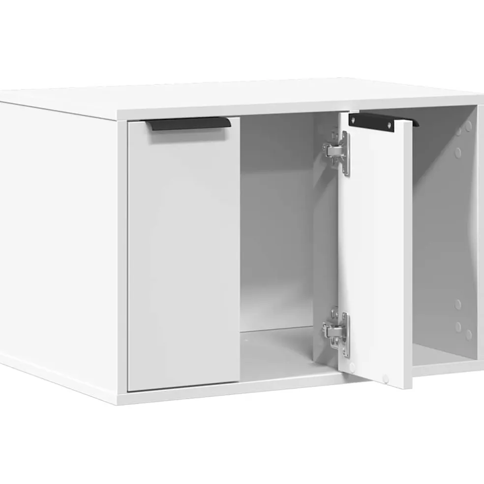 vidaXL Kattenbakkast 60x40x40 cm bewerkt hout wit