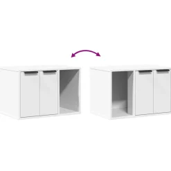 vidaXL Kattenbakkast 60x40x40 cm bewerkt hout wit