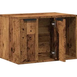 vidaXL Kattenbakkast 60x40x40 cm bewerkt hout oud houtkleurig