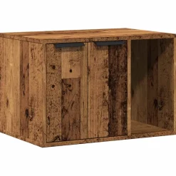 vidaXL Kattenbakkast 60x40x40 cm bewerkt hout oud houtkleurig