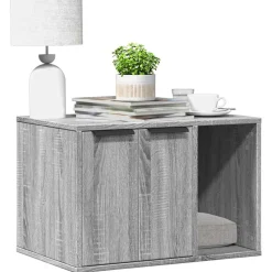 vidaXL Kattenbakkast 60x40x40 cm bewerkt hout grijs sonoma eikenkleur